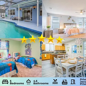 5 Bedroom L 12 Min To L Themed L Orlando Area Holiday home